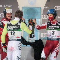 Linus Strasser, Manuel Feller i Marco Schwarz