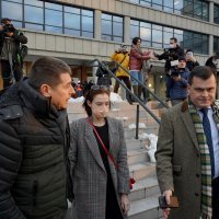 Milena Radulović ispred Višeg tužiteljstva u Beogradu