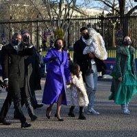 Kamala Harris, Doug Emhoff, Nikolas Ajagu, Meena Harris
