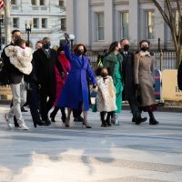 Kamala Harris, Doug Emhoff, Nikolas Ajagu, Meena Harris