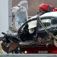 Izvlačenje auta nakon teške prometne nesreće na naplatnim kućicama Mraclin