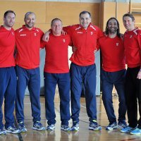 Stručni stožer reprezentacije 2017. godine -  Kresimir Čač, Željko Babić, Mirko Krolo, Petar Metličić, Ivano Balić i Venio Losert