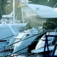 Požar jahte u Splitu