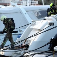 Požar jahte u Splitu