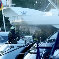 Požar jahte u Splitu