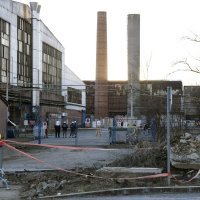 Rušenje dimnjaka u Sisku