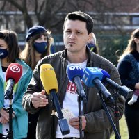 Konferencija za medije kandidata za gradonačelnika Grada Zagreba Tomislava Tomaševića
