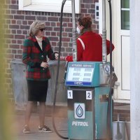 Kristen Stewart na setu filma 'Spencer'