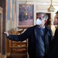 Milorad Pupovac i Anja Šimpraga u crkvi sv. Spasa u Šibeniku