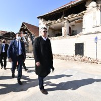 Predsjednik RH Zoran Milanović u Petrinji