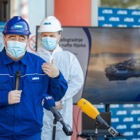 Ministar gospodarstva Tomislav Ćorić obišao je radove na postrojenju za obradu teških ostataka u rafineriji Rijeka.