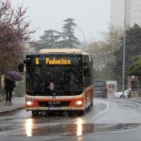 Gust snijeg i jak vjetar na riječkom području