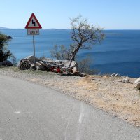 Mjesto prometne nesreće kod Stare Baške u kojoj su poginule dvije osobe