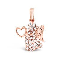 Zlatarna Dodić_LOVE SERAPH privjesak rozo zlato