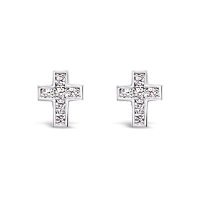 Zlatarna Dodić_CROSSES naušnice bijelo zlato