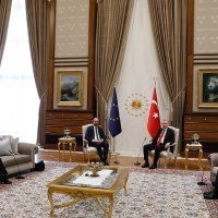 Ursula von der Leyen, Charles Michel i Recep Tayyip Erdoğan