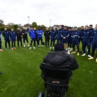 Dinamova legenda Rudi Belin posjetio je igrače Dinama na posljednjem treningu