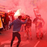 Navijači Cadiza vs Realov autobus