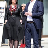 Predsjednik Milanović u društvu supruge Sanje na otvorenju izložbe na Pantovčaku