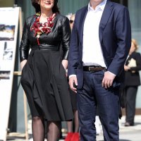 Predsjednik Milanović u društvu supruge Sanje na otvorenju izložbe na Pantovčaku