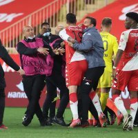 AS Monaco - Olympique Lyon, tučnjava igrača, 2.5.2021.