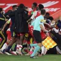 AS Monaco - Olympique Lyon, tučnjava igrača, 2.5.2021.