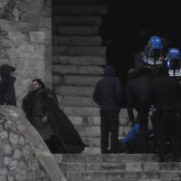 Snimanje serije 'Igra prijestolja' s Kitom Haringtonom u ulozi Jona Snowa na tvrđavi Minčeta 2018. godine