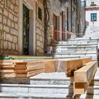 Ulica u kojoj se urušila kuća Radimira Čačića u Dubrovniku