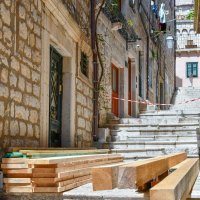 Ulica u kojoj se urušila kuća Radimira Čačića u Dubrovniku