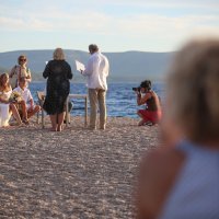 Vjenčanje njemačkih turista u kolovozu 2020. na plaži Zlatni rat u Bolu