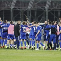 Proslava titule prvaka Dinama nakon pobjede 5:1 protiv Rijeke