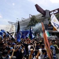 Inter Milano - Udinese, Serie A, 23.5.2021., proslava naslova prvaka