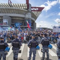 Inter Milano - Udinese, Serie A, 23.5.2021., proslava naslova prvaka