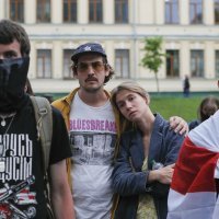 Prosvjedi Bjelorusa koji žive u Ukrajini protiv uhićenja Romana Protaševiča