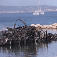 Požar u marini u Kaštel Gomilici