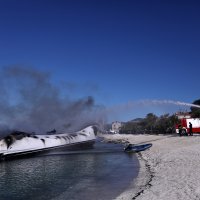 Požar u marini u Kaštel Gomilici