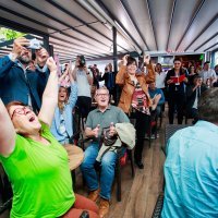 Split: Slavlje nakon izlaznih anketa u stožeru Ivice Puljka