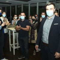 Slavlje u izbornom stožeru kandidata za župana Ivana Celjaka