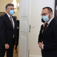 Sastanak Plenkovića i Tomaševića u Banskim dvorima