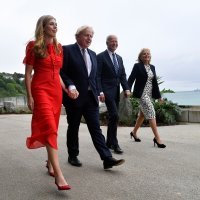 Jill i Joe Biden i Boris i Carrie Johnson