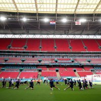 Trening Hrvatske na Wembleyju uoči utakmice protiv Engleske