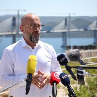 Ministar Oleg Butković obišao gradilište Pelješkog mosta