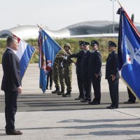 Predsjednik Zoran Milanović i ministar Mario Banožić na svečanoj ceremoniji povodom dodjele letačkih znakova 25. naraštaju pilota