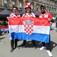 Navijači, Hrvatska-Škotska, Euro 2021., Glasgow, 22.6.2021.