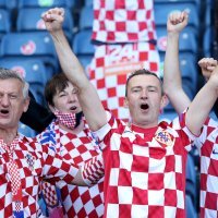 Hrvatski navijači na Hampden Parku