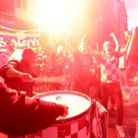 Hrvatski navijači u Kopenhagenu (navečer)  27.6.2021.