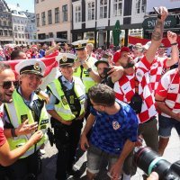 Hrvatski navijači i danska policija