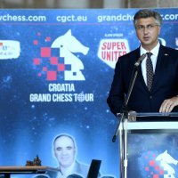 Andrej Plenković u NSK otvorio šahovski turnir Croatia Grand Chess Tour