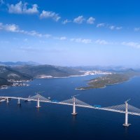 Pelješki most iz zraka