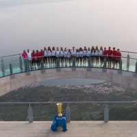 Spektakularne fotografije zlatnog pehara Europskog prvenstva u odbojci za žene koji je stigao na Nebesku šetnicu